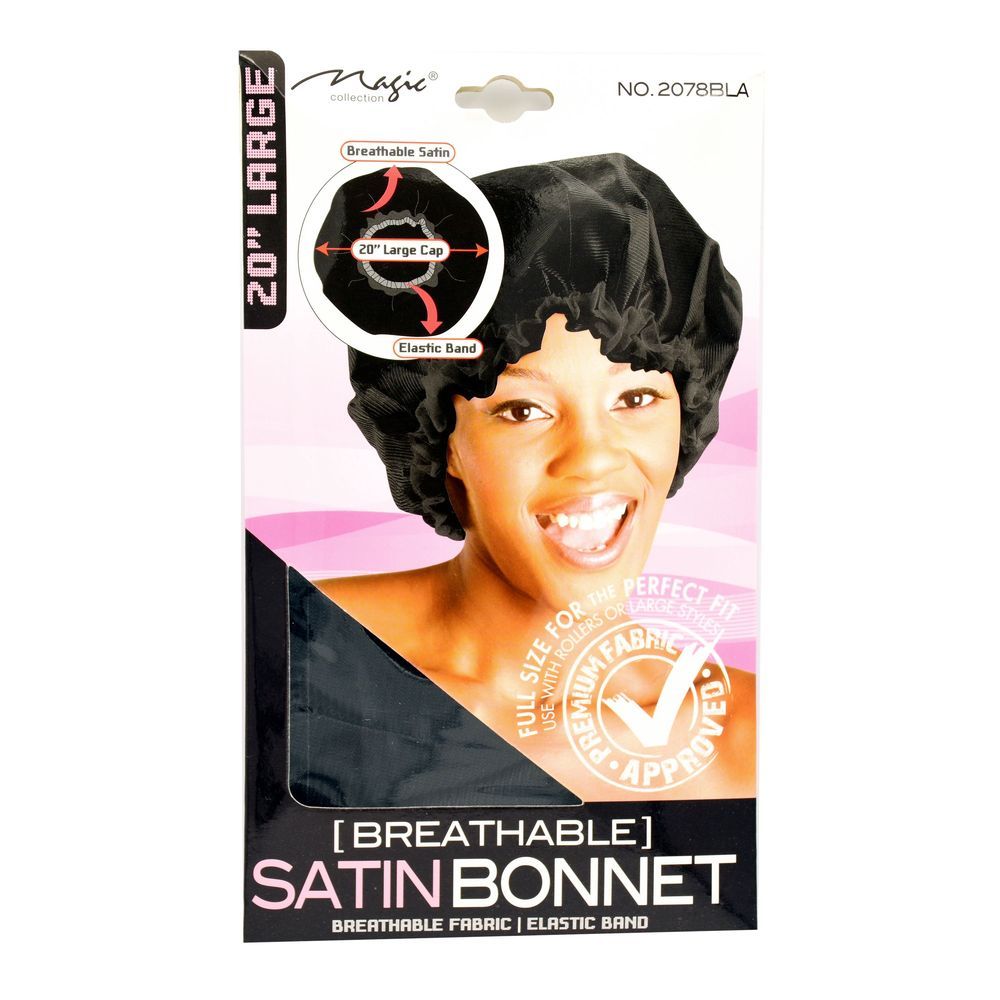 Magic Collection Women's Satin Bonnet Large2078bla