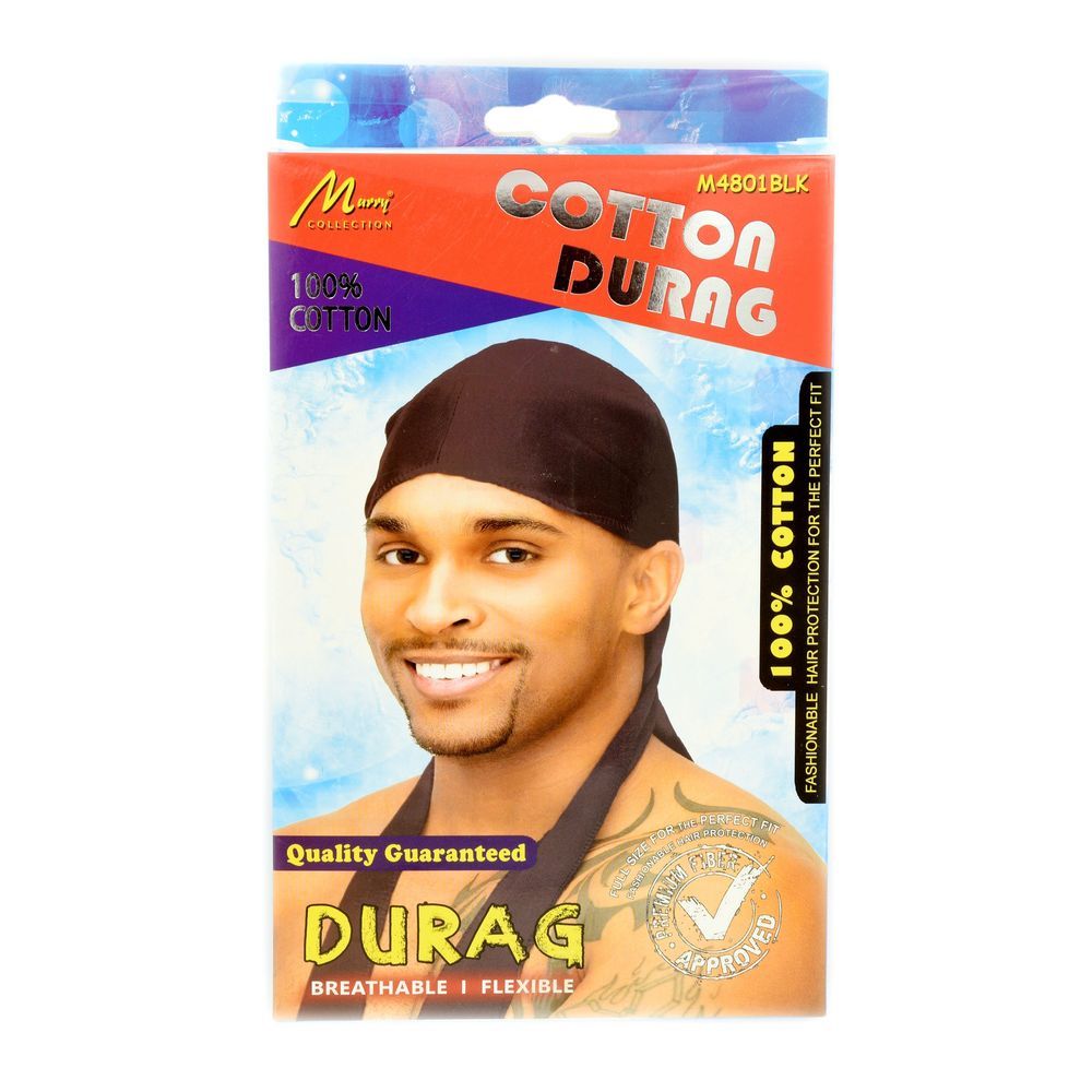 Magic Collection Men's Cotton Durag 4801Blk
