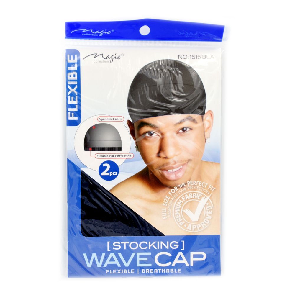 Magic Collection Men's Stocking Wave Cap 1515Bla