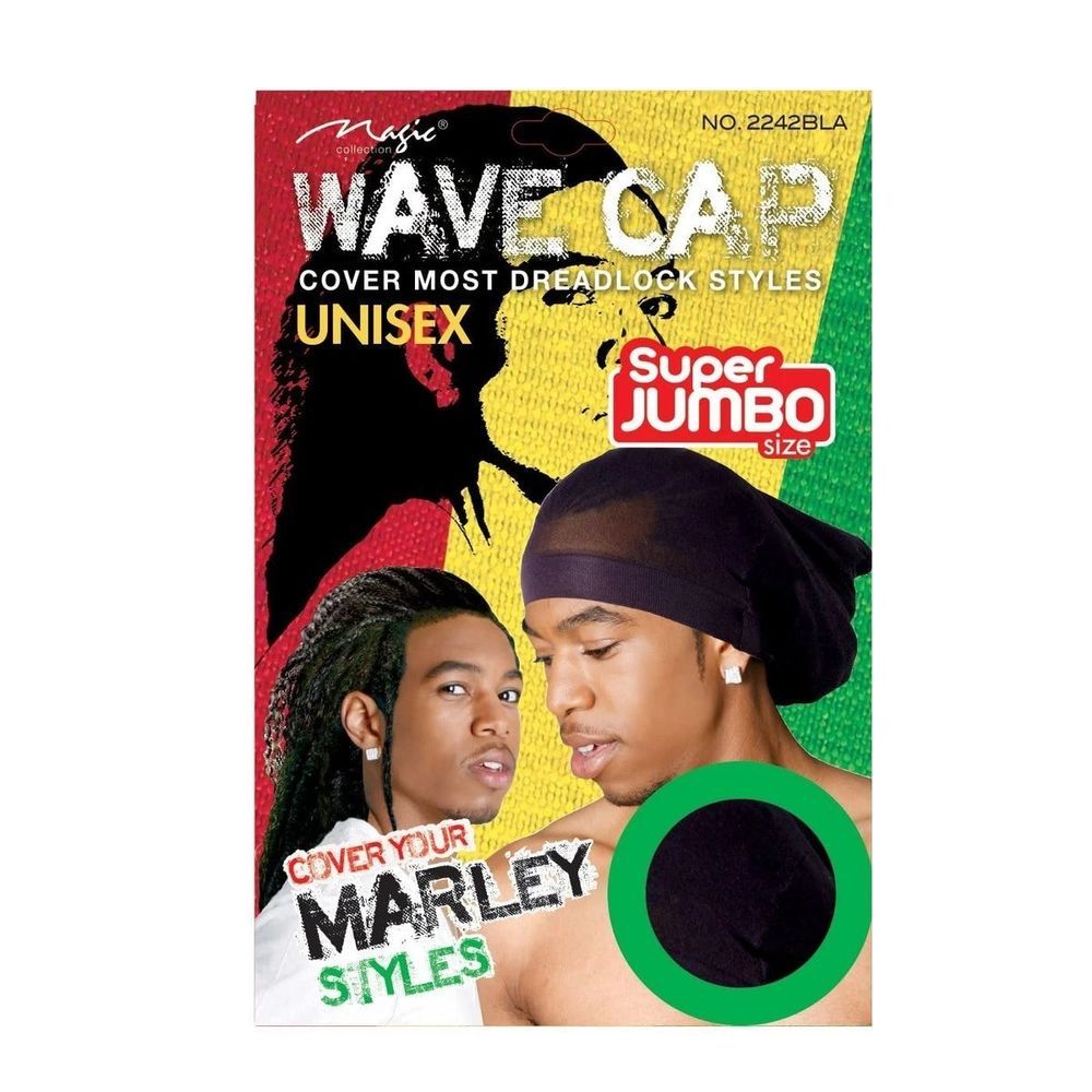 Magic Collection Wave Cap Marley Style Black Super Jumbo 2242bla