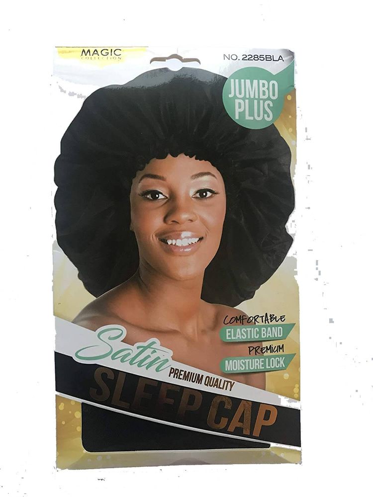 Magic Collection Jumbo Plus Satin Sleep Cap 2285bla