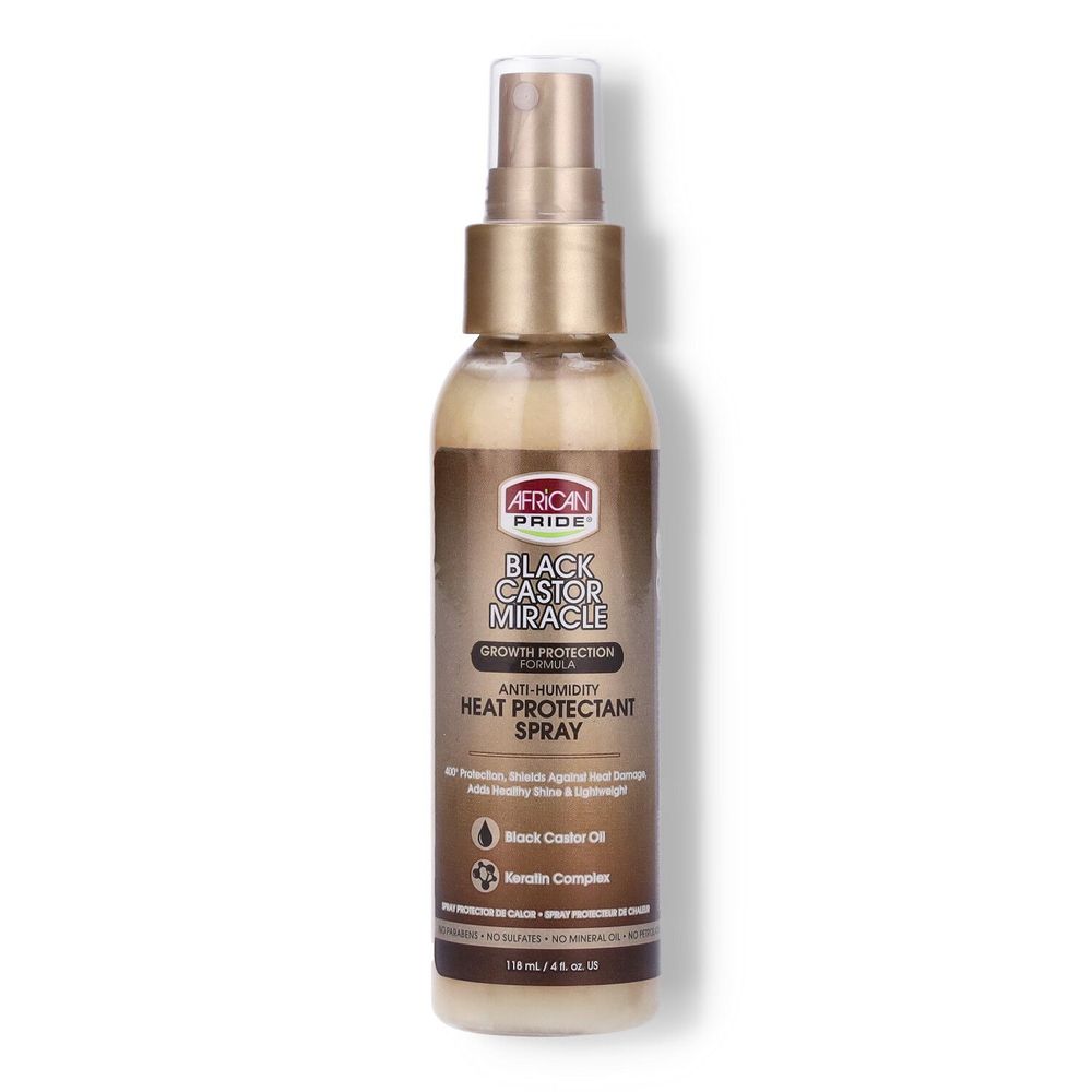 African Pride Black Castor Miracle Anti-humidity Heat Protectant Spray