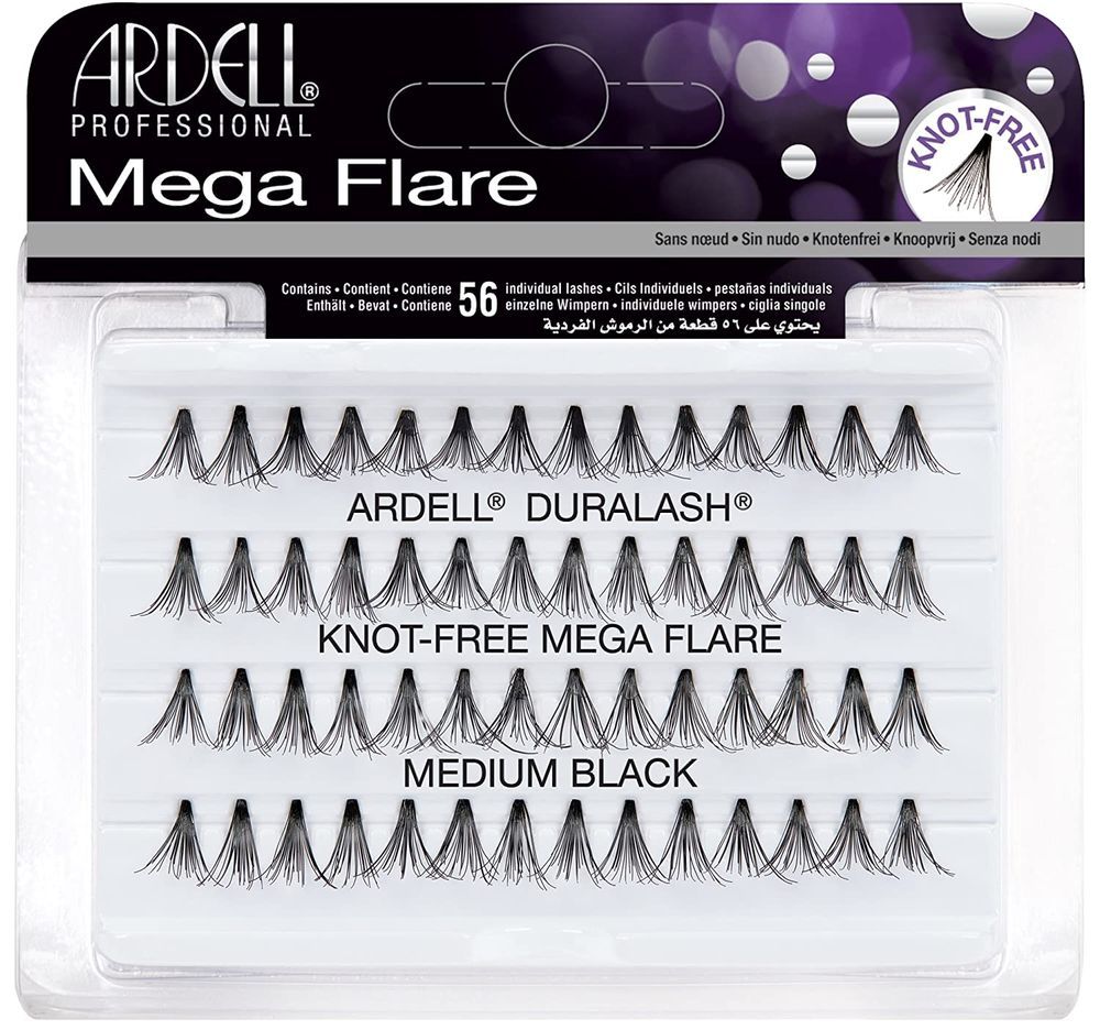 Ardell Mega Flare Individual Knot Free Short Black Lashes