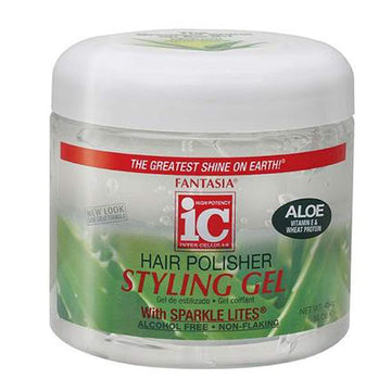 IC Fantasia Hair Polisher Styling Gel With Sparkle Lites Clear