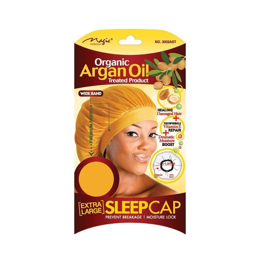 Magic Collection Organic Argan Oil Extra Large Sleep Cap Assorted Color 3002ast