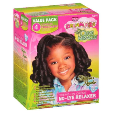 African Pride Dream Kids Olive Miracle No-Lye Creme Relaxer - 4 Applications