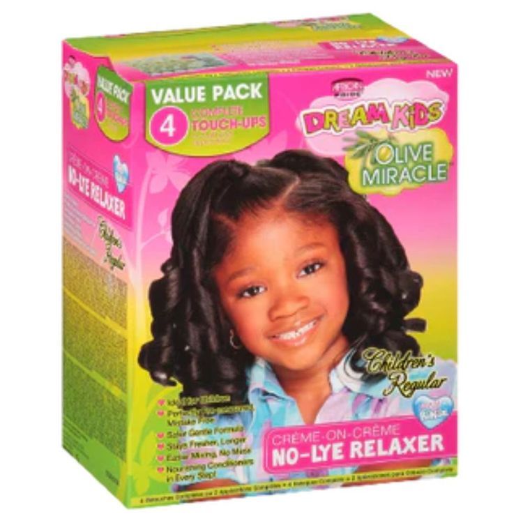 African Pride Dream Kids Olive Miracle No-Lye Creme Relaxer - 4 Applications