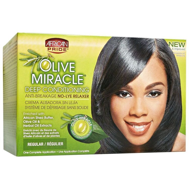 African Pride Olive Miracle Deep Conditioning Anti-Breakage No Lye Relaxer
