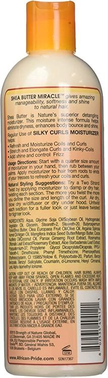 African Pride Shea Butter Miracle Silky Curls Moisturizer