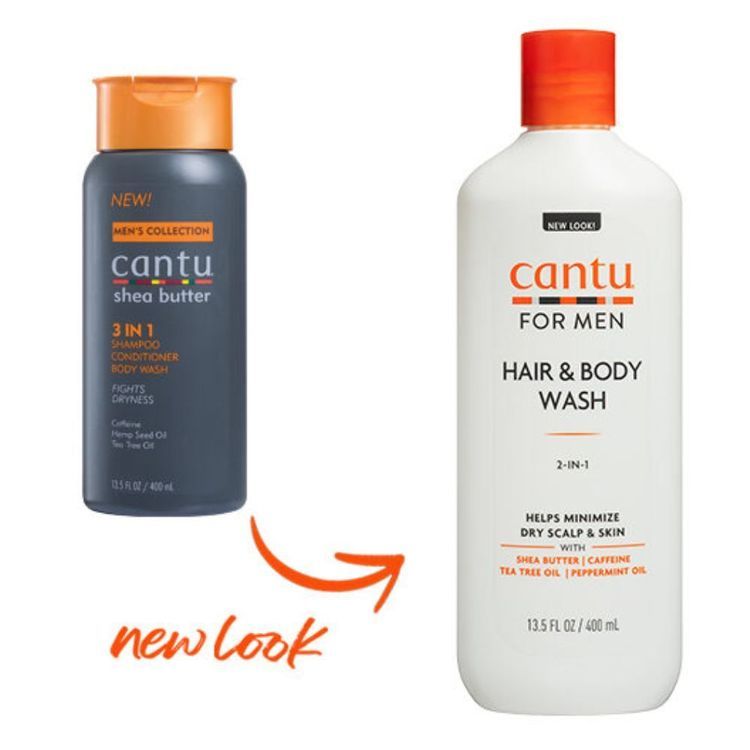 Cantu Shea Butter Men's 3 In 1 Shampoo Conditioner Body Wash
