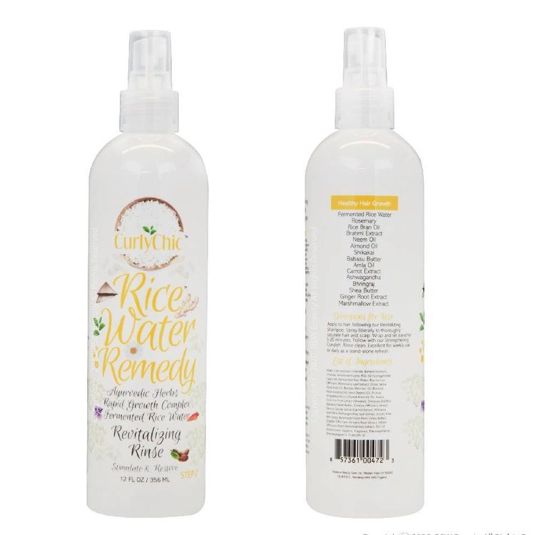 CurlyChic Rice Water Remedy Revitalizing Hair Rinse Spray