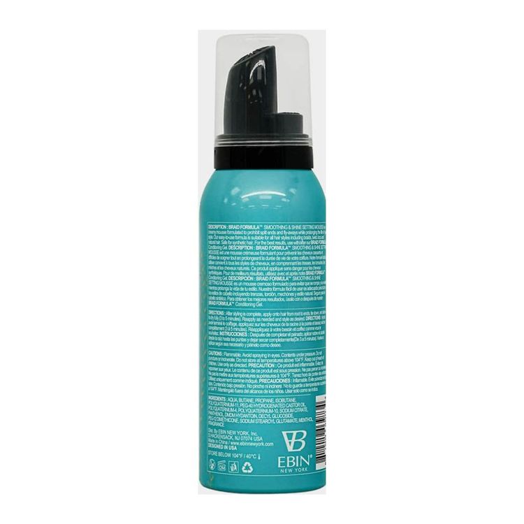 Ebin New York Braid Formula Smoothing & Shine Setting Mousse Menthol