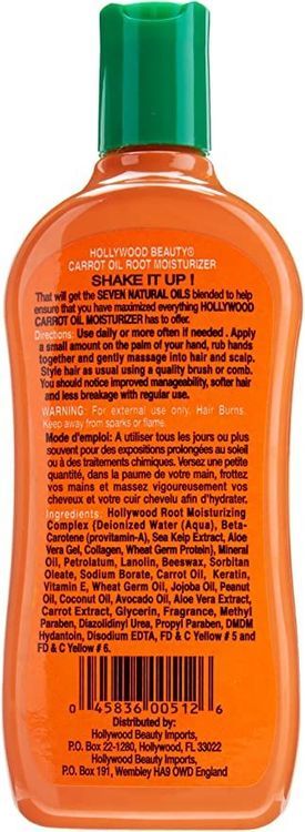 Hollywood Beauty Carrot Root Moisturizer Hair Lotion