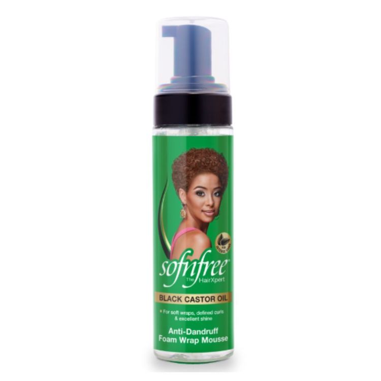 Sofn'Free Black Castor Oil Foam Wrap Mousse