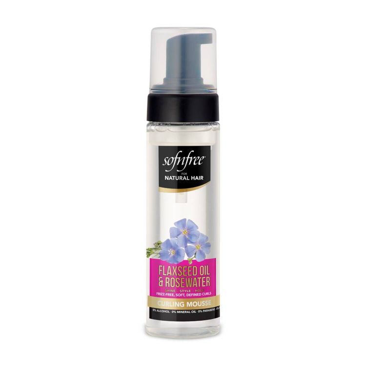 Sofn'Free For Natural Hair Flaxseed and Rosewater Foam Wrap Mousse