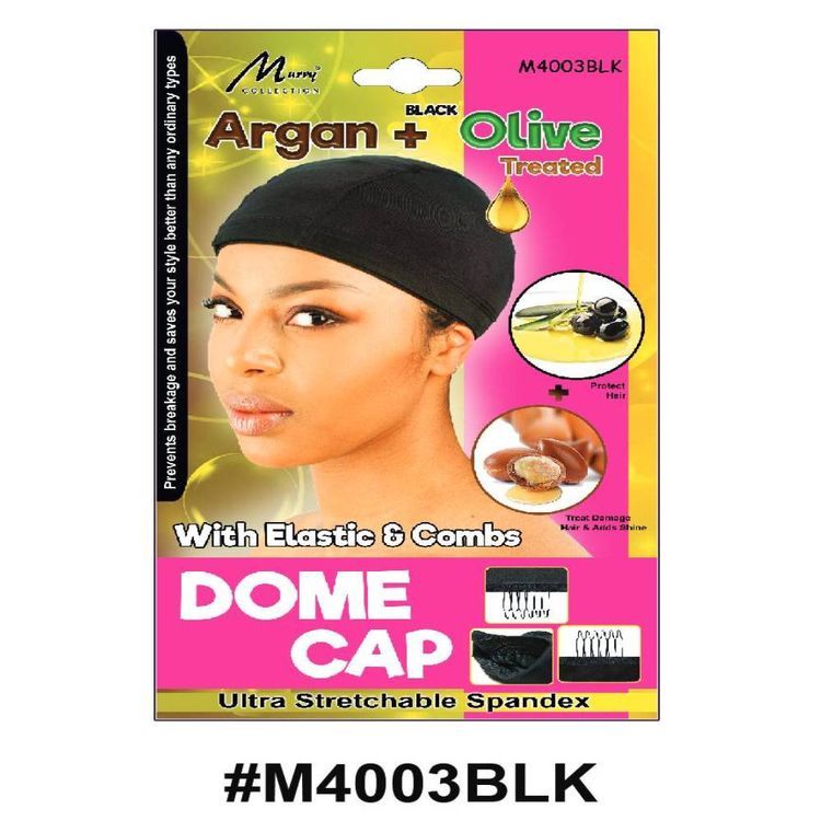 Murry Argan Olive Dome Cap Black M4003blk