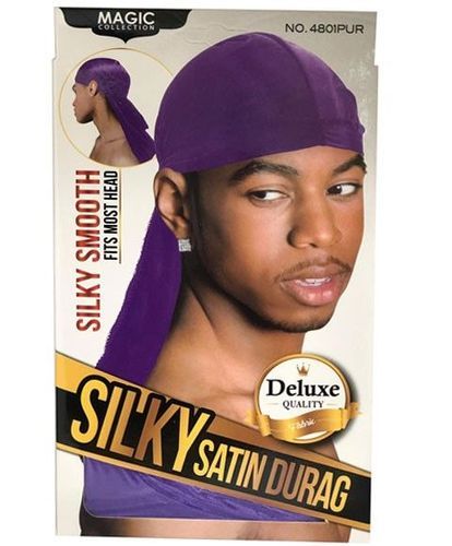 Magic Men's Silky Satin Durag Purple4801pur