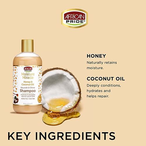 African Pride Moisture Miracle Honey & Coconut Oil Shampoo