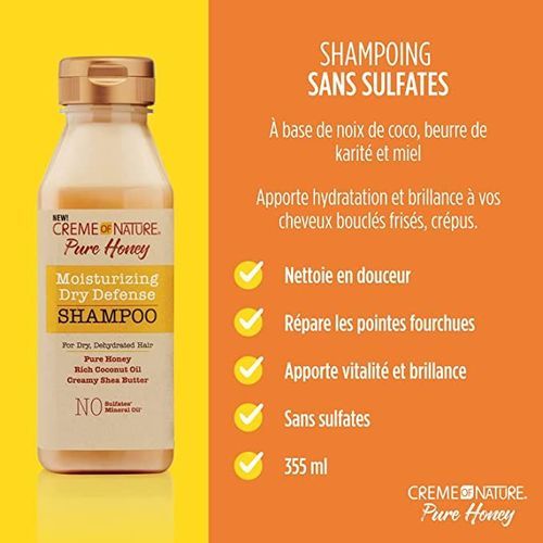 Creme Of Nature Pure Honey Moisturizing Dry Defense Shampoo