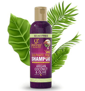 Queeny Cazara Argan, Coconut & Olive Oil Sulfate-Free Shampoo